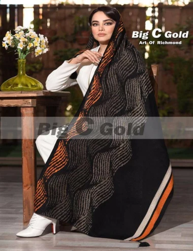 شال پاییزه کشمیر منگوله دار 0144