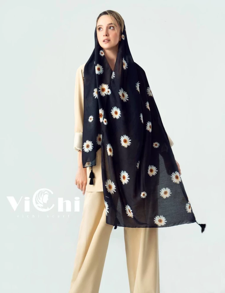 شال نخ اسلپ منگوله دار کد 8998