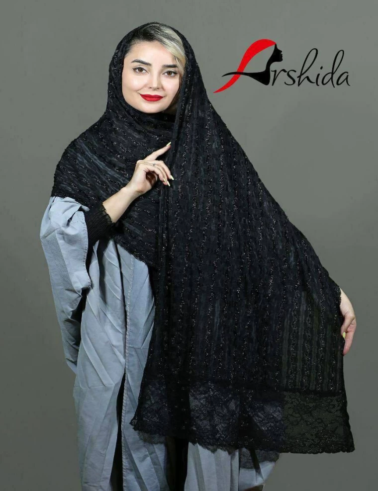 شال مجلسی نگین دار عرض 65 کد 81380