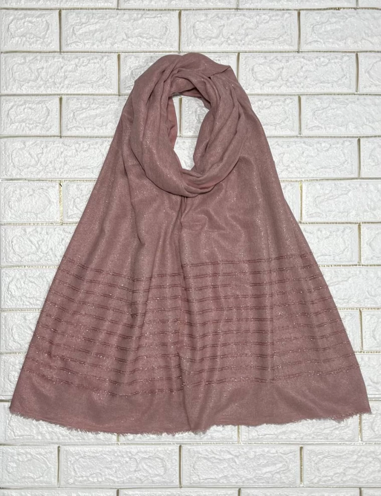 شال کبریتی لمه دار پاییزه عرض 80 کد 6583