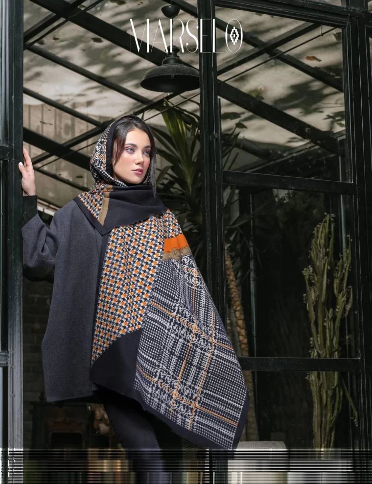 شال موهر ریشه دار عرض 80 کد 5462