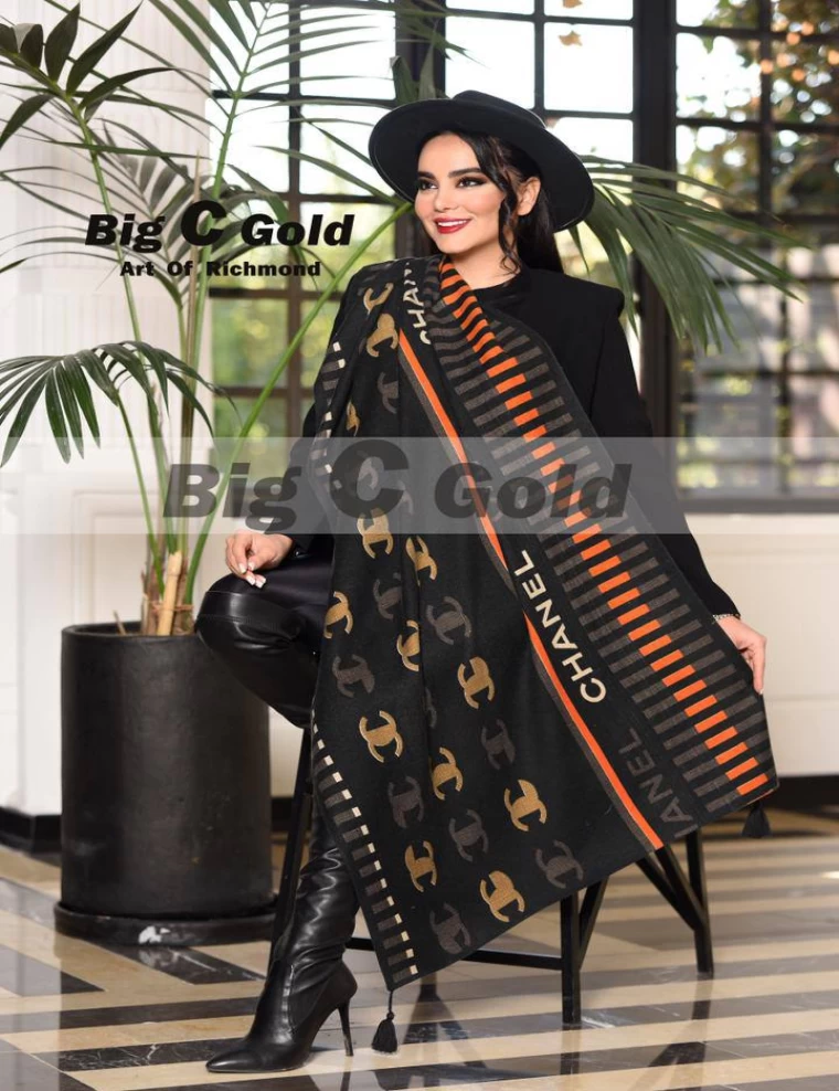 شال موهر منگوله دار عرض 75 کد 6306