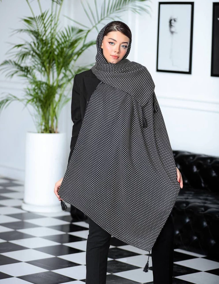 شال صابونی منگوله دار کد 8772