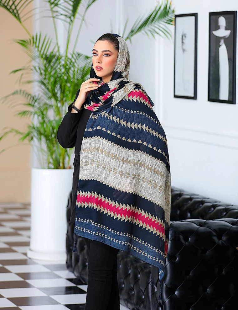 شال صابونی منگوله دار کد 10276