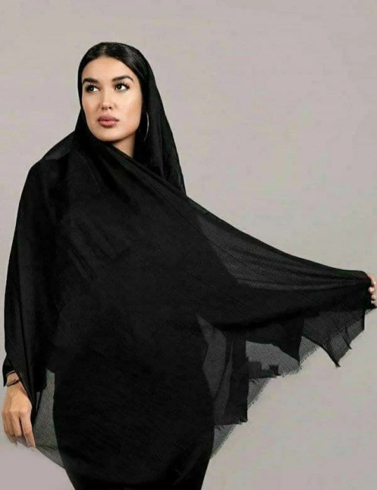 شال سوپر نخ  مشکی وارداتی 0872