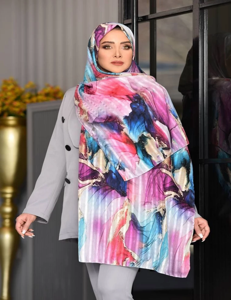 شال نخی لمه عرض 80 کد 8421