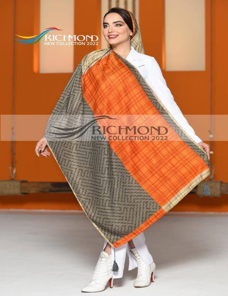 شال نخی بهاره منگوله دار 0320