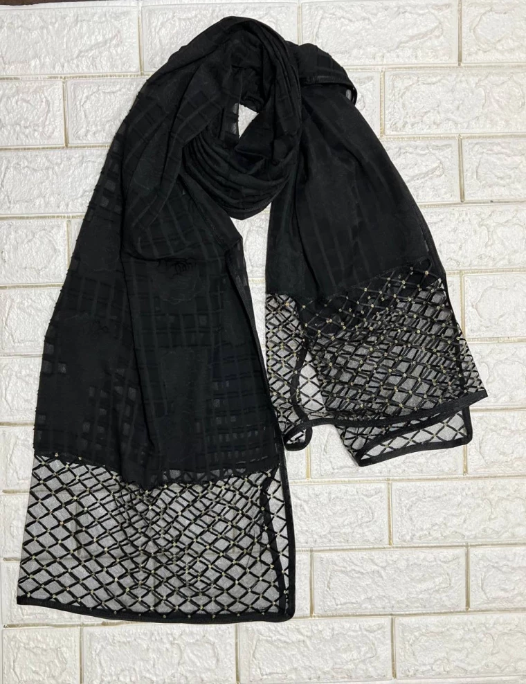 شال حریر دستک کارشده کد 10267
