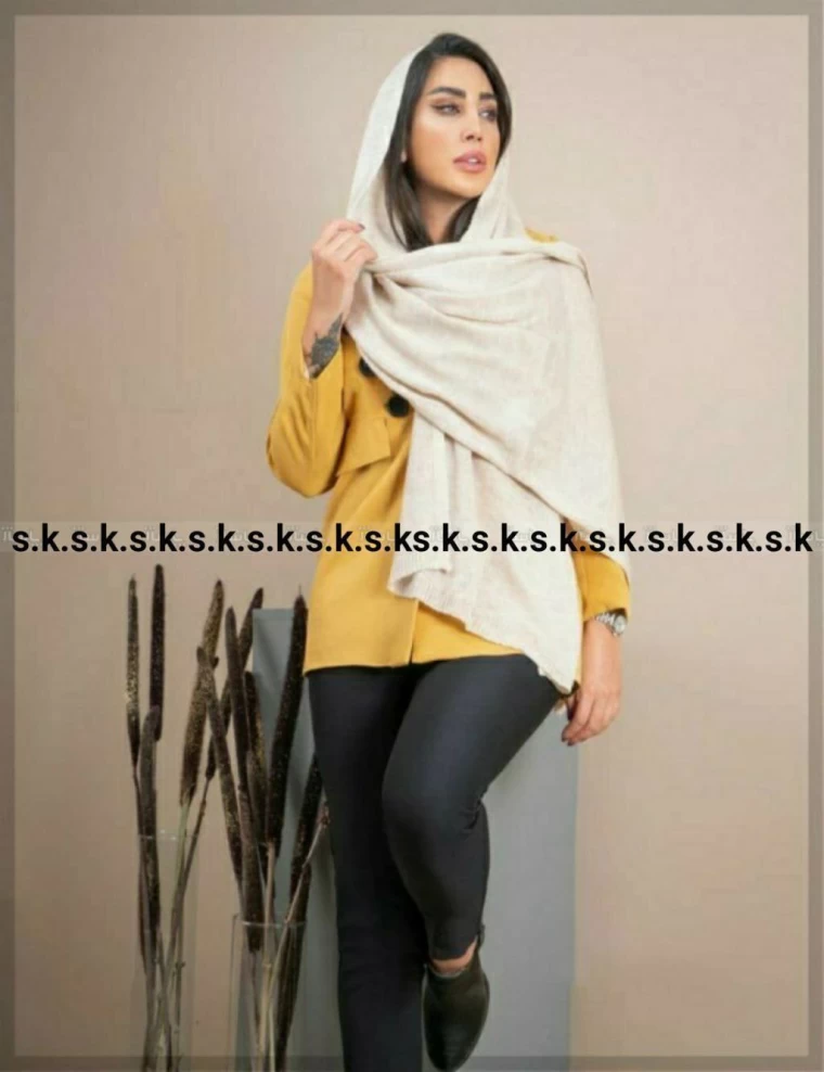 شال ریز بافت ساده عرض 70 کد 6678