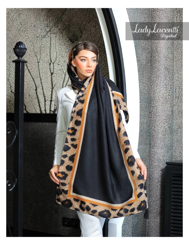 شال موهر منگوله دار عرض 75 کد 5557