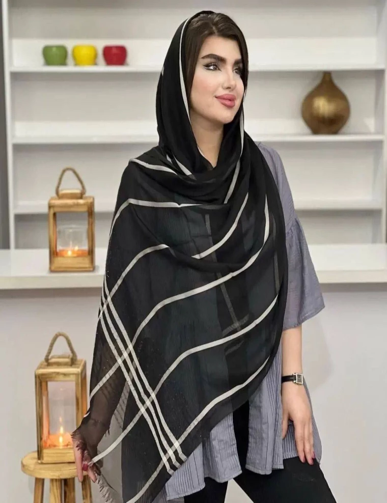 شال نخ دستک لمه کد 8716