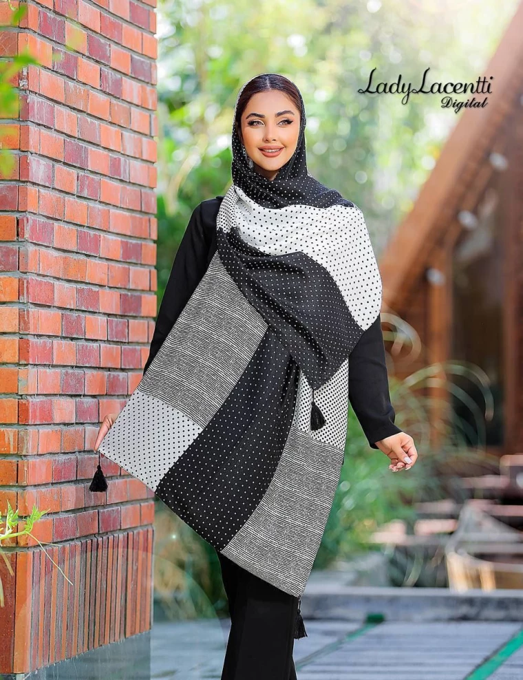شال نخی منگوله دار کد 10176