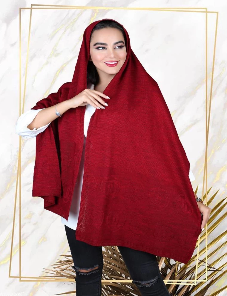 شال ریز بافت طرح دار عرض 65 کد 6381