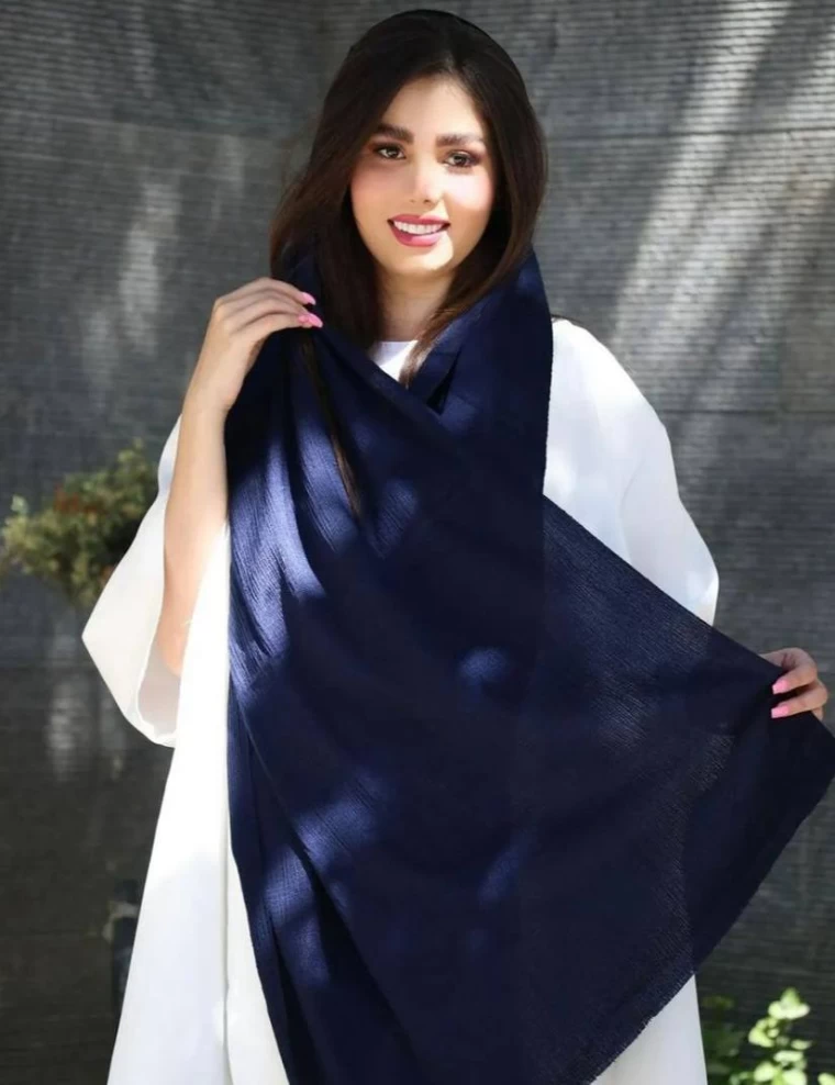 شال پفکی ریشه پرزی عرض 80 کد 6605