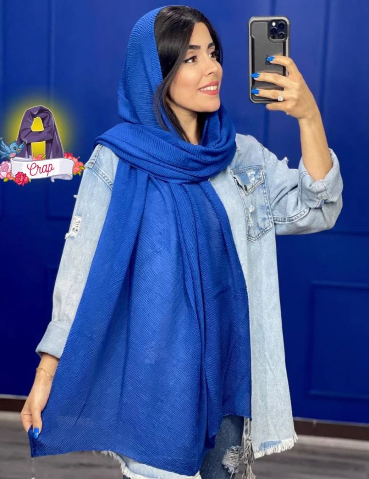 شال پلیسه نخی منگوله دار عرض 75 کد 8497