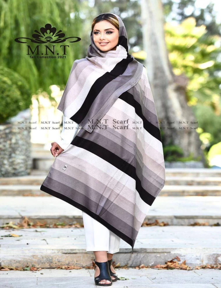 شال موهر منگوله دار عرض 75 کد 6409