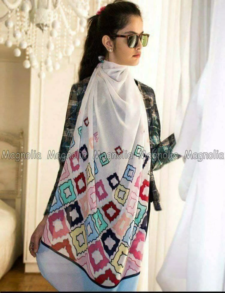 شال حریر دخترانه عرض 75 کد 7012