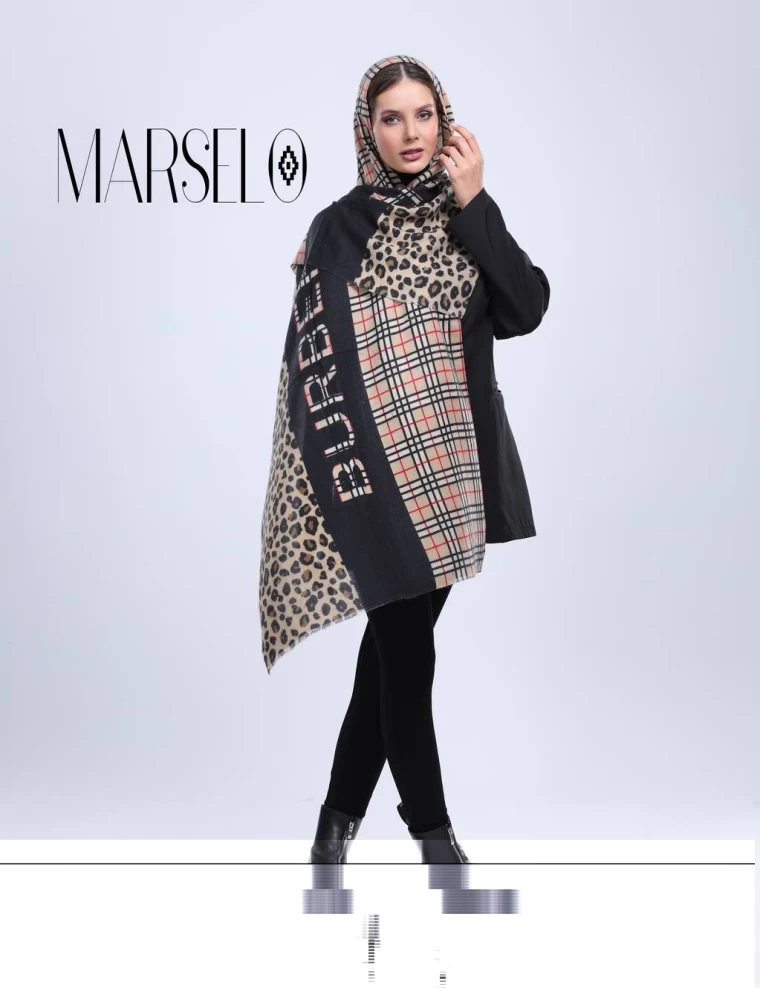شال موهر ریشه دار عرض 75 کد 5464