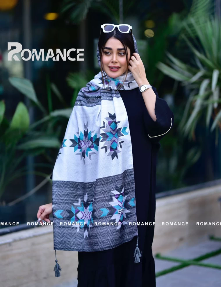 شال نخی پاییزه منگوله دار عرض 75 کد 5392