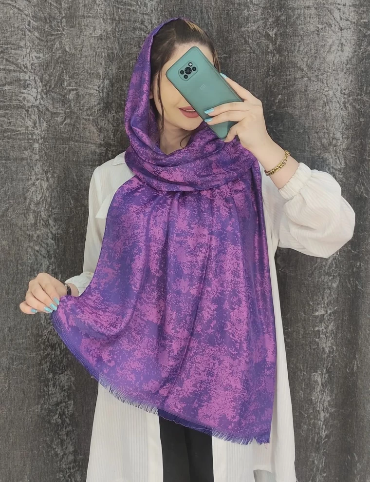 شال پتینه ریشه پرزی عرض 80 کد 6648