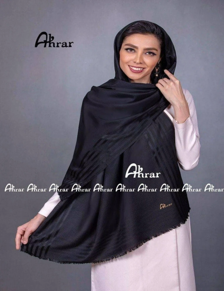 شال نخی حاشیه دار عرض 75 کد 2353