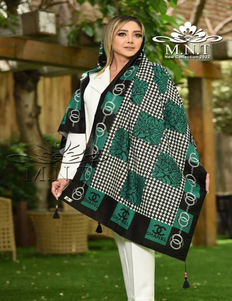 شال موهر منگوله دار عرض 75 کد 6412