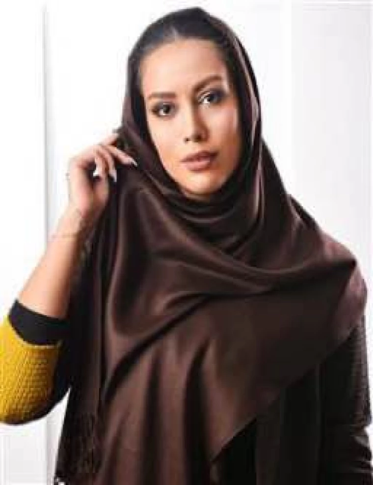 شال نخی ساده ریشه دار کد 8877