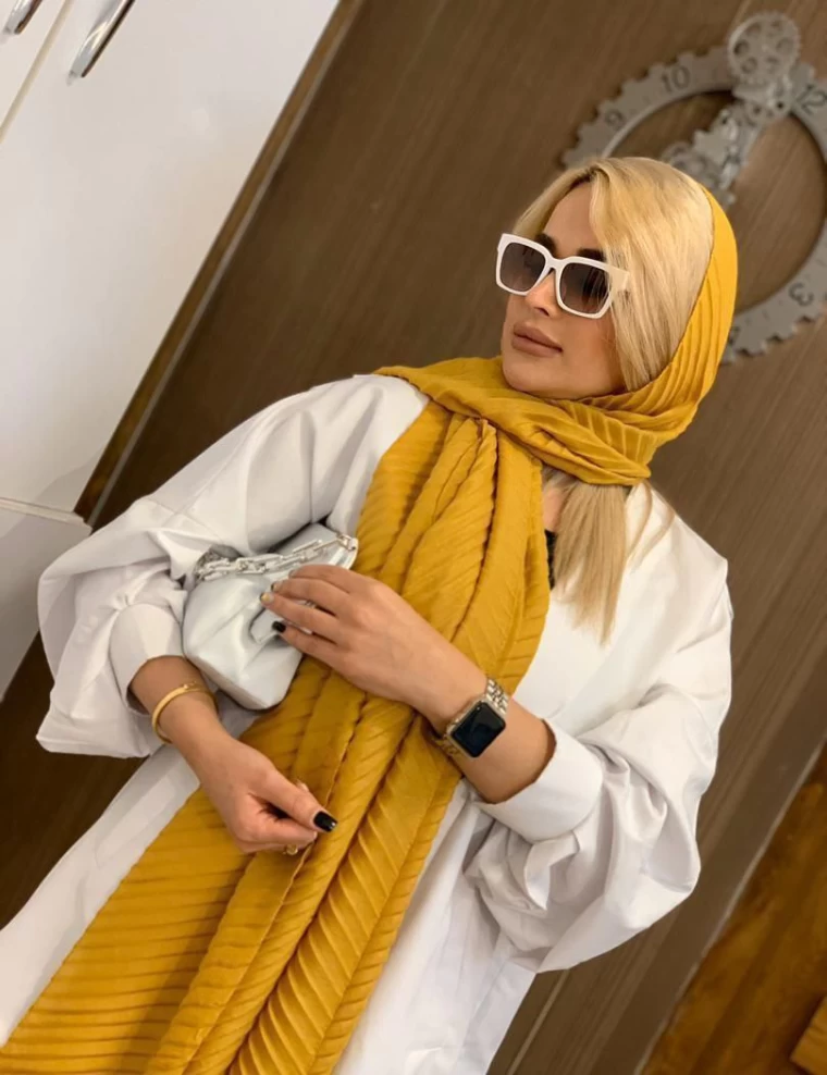 شال پلیسه جناقی پاییزه عرض 75 کد 5935
