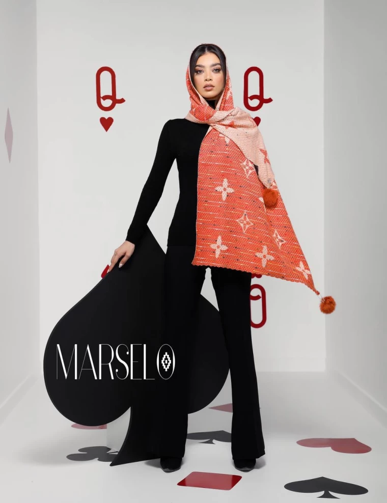 شال موهر وارداتی پوم دار کد 10401