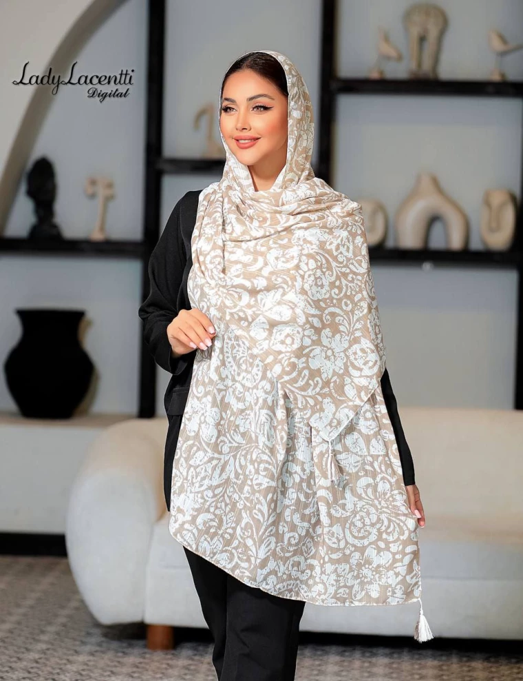 شال نخی منگوله دار کد 10315