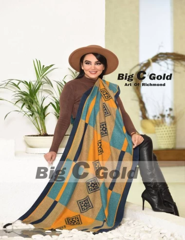شال موهر منگوله دار عرض 75 کد 6055