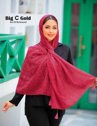 شال نخی منگوله دار کد 10323