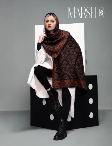 شال موهر ریشه دار وارداتی عرض 80 کد 5471