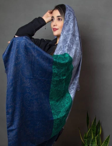 شال نخی پاییزه منگوله دار عرض 75 کد 6566