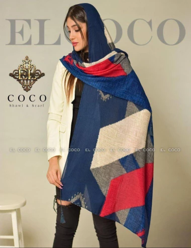 شال نخی منگوله دار عرض 75 کد 8447