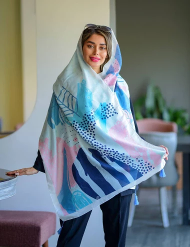 شال نخی منگوله دار کد 10085