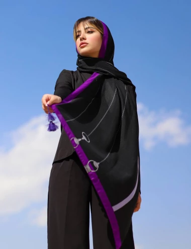 شال نخ اسلپ منگوله دار  کد 8979