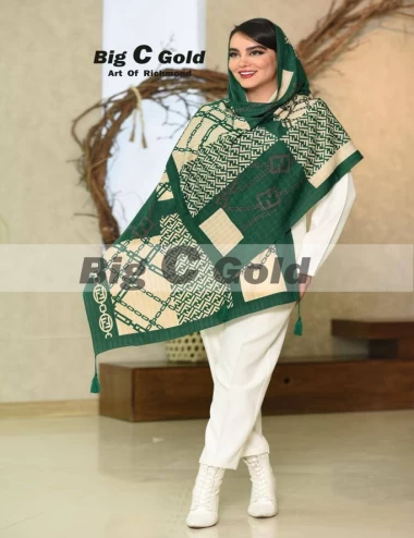 شال نخی پاییزه منگوله دار عرض 75 کد 5968