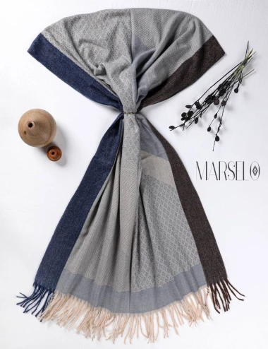 شال موهر وارداتی ریشه دار کد 10507