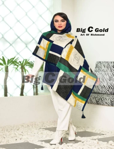 شال نخی پاییزه منگوله دار عرض 75 کد 5991
