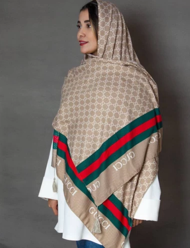 شال نخی منگوله دار عرض 75 کد 5713