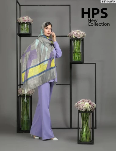 شال نخی سوزنی منگوله دار عرض 75 کد 61210108316