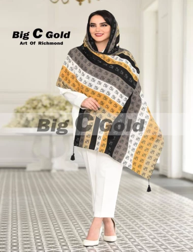 شال نخی منگوله دار عرض 75 کد 8560