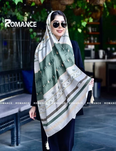 شال نخی پاییزه منگوله دار عرض 75 کد 5951