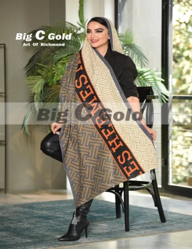 شال موهر منگوله دار عرض 75 کد 5863