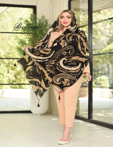 شال نخی منگوله دار کد 10280