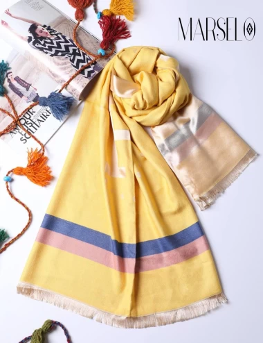 شال موهر وارداتی ریشه پرزی عرض 75 کد 5999