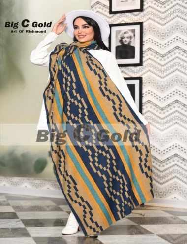 شال موهر منگوله دار عرض 75 کد 6056