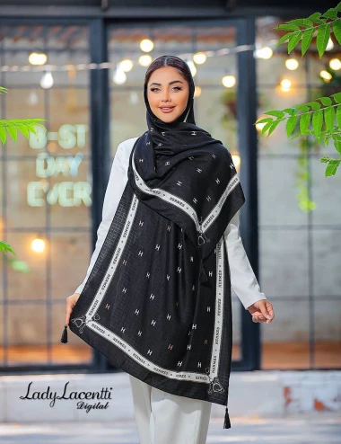 شال نخی منگوله دار کد 10177