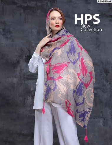 شال نخی ترک منگوله دار عرض 75 کد 6130108388